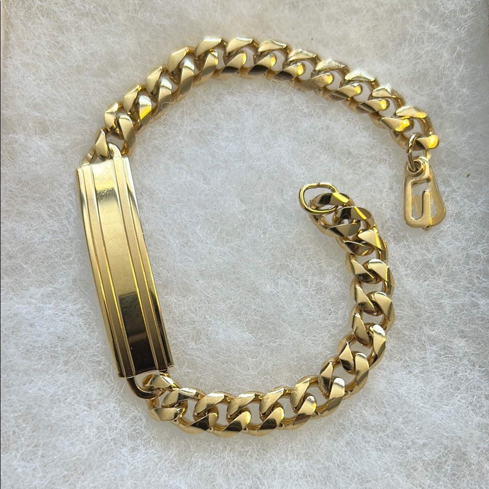 Chunky Gold tone Chain-Link Jewelry Bracelet